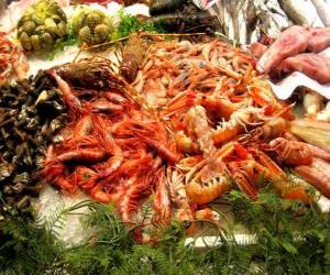 пазл Разнообразные морепродукты